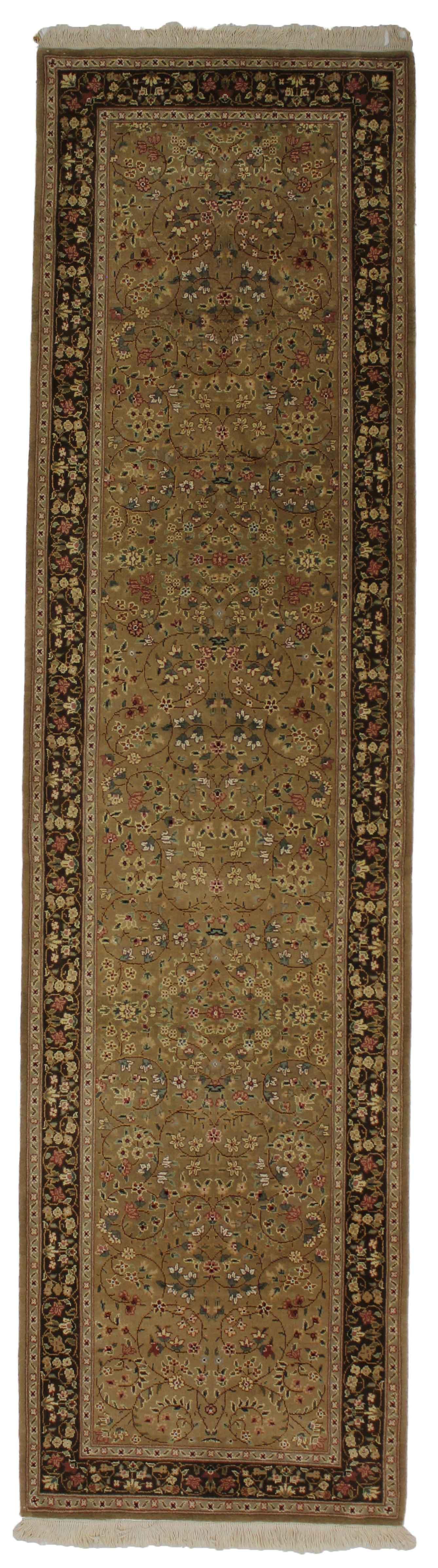 Canvello Hand Made Formal All Over Sino Isfahan Rug - 2'7'' X 10'0''