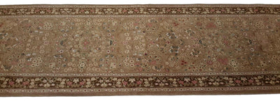 Canvello Hand Made Formal All Over Sino Isfahan Rug - 2'7'' X 10'0''