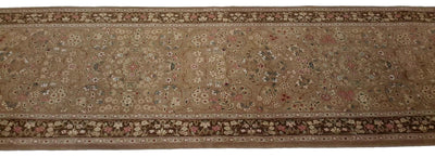 Canvello Hand Made Formal All Over Sino Isfahan Rug - 2'7'' X 10'0'' - Canvello