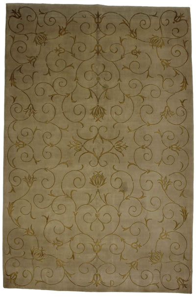 Canvello Hand Made Formal All Over Sino Sino Rug - 6'6'' X 10'0''