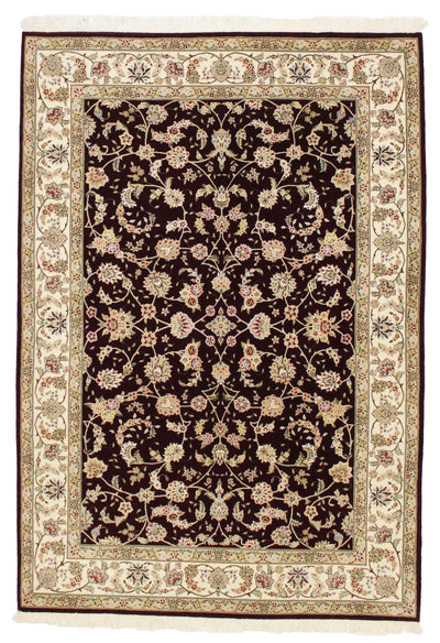 Canvello Hand Made Formal All Over Sino Tabriz Rug - 5'7'' X 8'0''