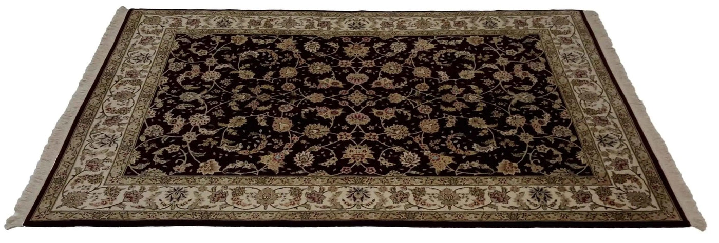 Canvello Hand Made Formal All Over Sino Tabriz Rug - 5'7'' X 8'0'' - Canvello