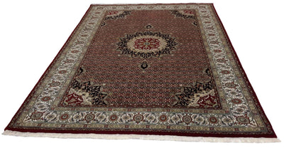 Canvello Hand Made Formal Medallion Indo Bidjar Rug - 6'4'' X 10'0'' - Canvello