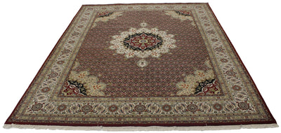 Canvello Hand Made Formal Medallion Indo Bidjar Rug - 8'0'' X 10'3'' - Canvello