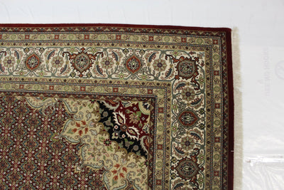 Canvello Hand Made Formal Medallion Indo Bidjar Rug - 8'0'' X 10'3'' - Canvello