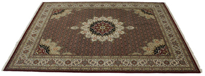 Canvello Hand Made Formal Medallion Indo Bidjar Rug - 8'0'' X 10'3'' - Canvello