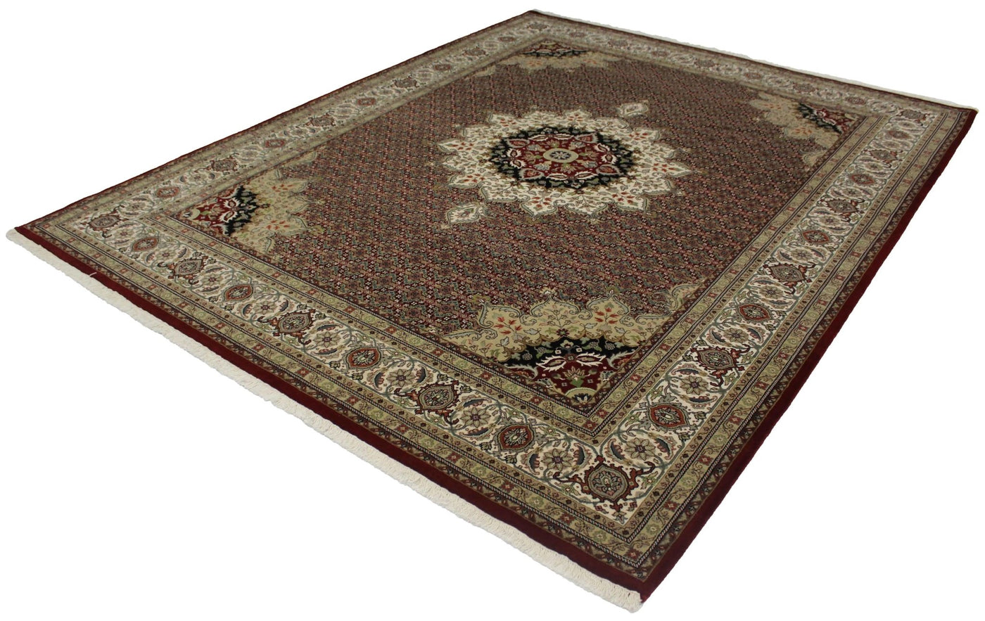 Canvello Hand Made Formal Medallion Indo Bidjar Rug - 8'1'' X 10'2'' - Canvello