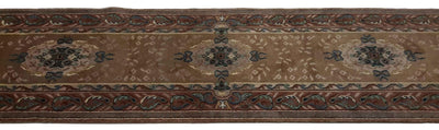 Canvello Hand Made Formal Medallion Indo Indo Rug - 2'5'' X 9'9'' - Canvello