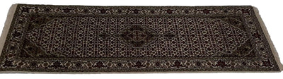 Canvello Hand Made Formal Medallion Indo Indo Rug - 2'7'' X 6'8'' - Canvello