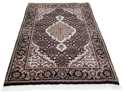 Canvello Hand Made Formal Medallion Indo Tabriz Rug - 2'0'' X 2'11'' - Canvello