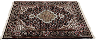 Canvello Hand Made Formal Medallion Indo Tabriz Rug - 2'0'' X 2'11'' - Canvello