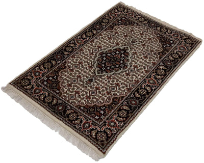 Canvello Hand Made Formal Medallion Indo Tabriz Rug - 2'0'' X 3'0'' - Canvello