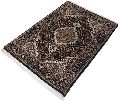 Canvello Hand Made Formal Medallion Indo Tabriz Rug - 2'1'' X 3'0'' - Canvello