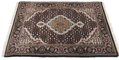 Canvello Hand Made Formal Medallion Indo Tabriz Rug - 2'1'' X 3'0'' - Canvello