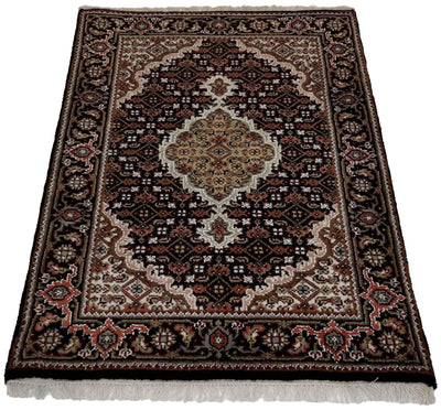 Canvello Hand Made Formal Medallion Indo Tabriz Rug - 2'1'' X 3'1'' - Canvello