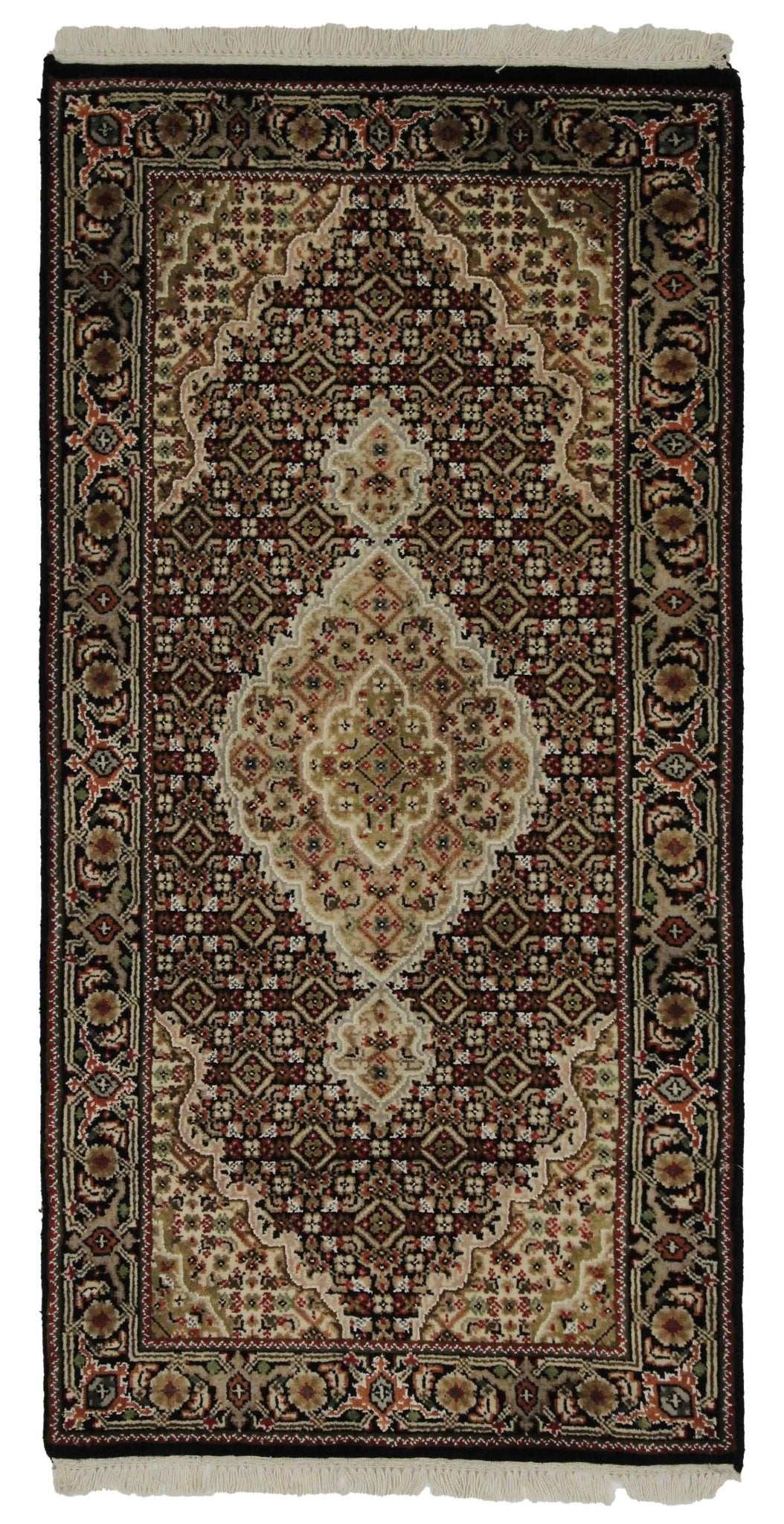 Canvello Hand Made Formal Medallion Indo Tabriz Rug - 2'5'' X 4'7'' - Canvello