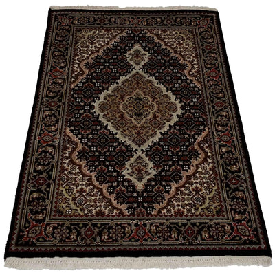 Canvello Hand Made Formal Medallion Indo Tabriz Rug - 2'8'' X 4'1'' - Canvello