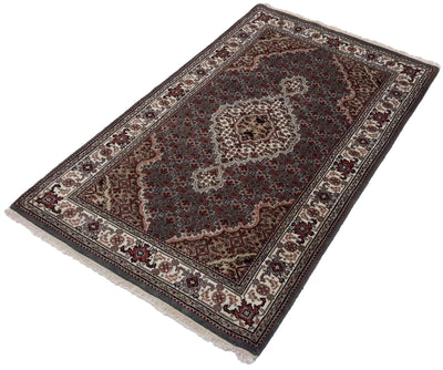 Canvello Hand Made Formal Medallion Indo Tabriz Rug - 3'0'' X 5'0'' - Canvello