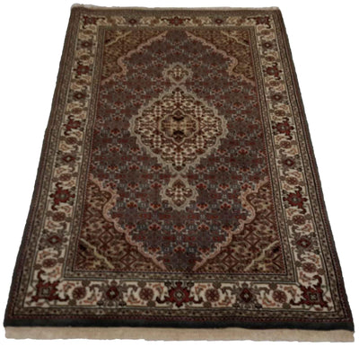 Canvello Hand Made Formal Medallion Indo Tabriz Rug - 3'0'' X 5'0'' - Canvello