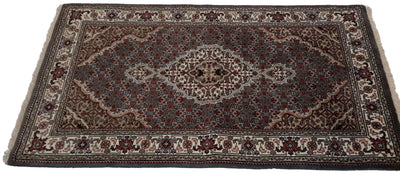 Canvello Hand Made Formal Medallion Indo Tabriz Rug - 3'0'' X 5'0'' - Canvello