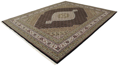 Canvello Hand Made Formal Medallion Indo Tabriz Rug - 8'1'' X 10'2'' - Canvello