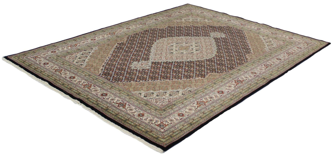 Canvello Hand Made Formal Medallion Indo Tabriz Rug - 8'11'' X 11'9'' - Canvello