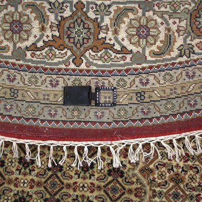 Canvello Hand Made Formal Medallion Indo Tabriz Rug - 8'4'' X 8'2'' - Canvello