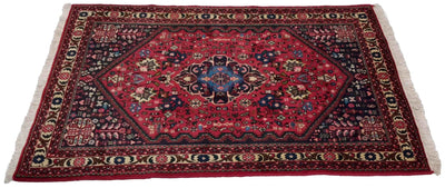 Canvello Hand Made Formal Medallion Silkroad Abadeh Rug - 3'4'' X 5'1'' - Canvello