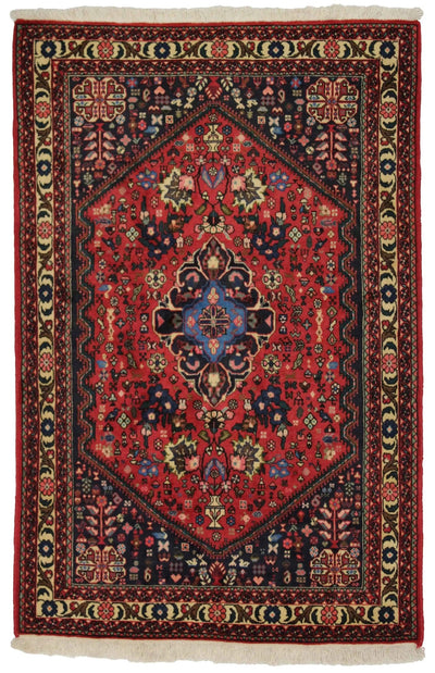 Canvello Hand Made Formal Medallion Silkroad Abadeh Rug - 3'4'' X 5'1'' - Canvello