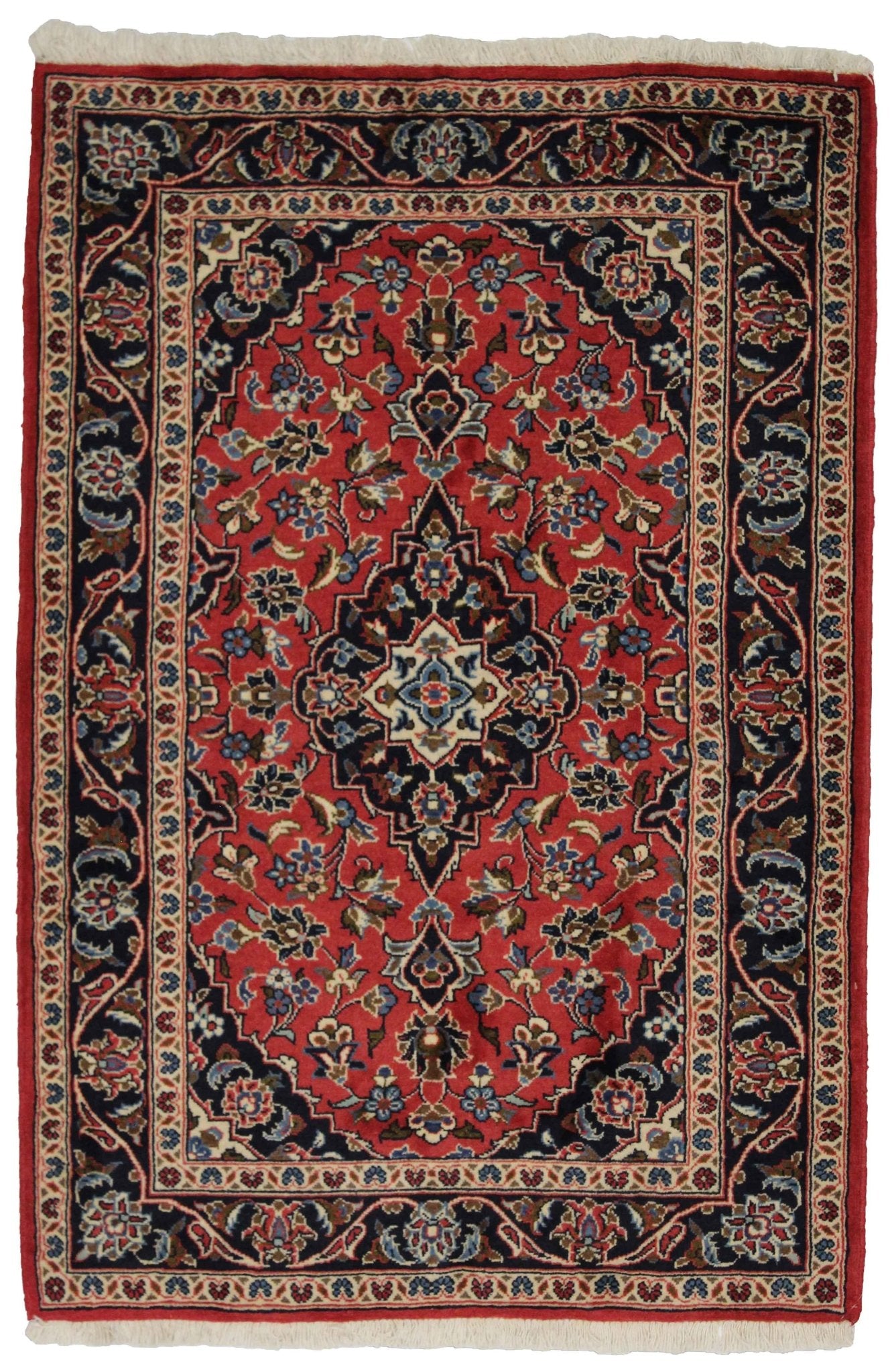 Canvello Hand Made Formal Medallion Silkroad Bakhtiary Rug - 3'0'' X 5'0'' - Canvello