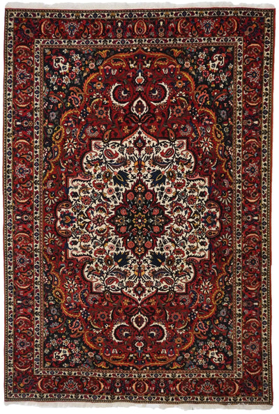 Canvello Hand Made Formal Medallion Persian Bakhtiary Rug - 6'10'' X 9'11''