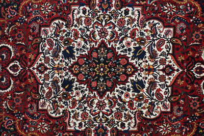 Canvello Hand Made Formal Medallion Silkroad Bakhtiary Rug - 6'10'' X 9'11'' - Canvello