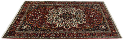 Canvello Hand Made Formal Medallion Silkroad Bakhtiary Rug - 6'10'' X 9'11'' - Canvello