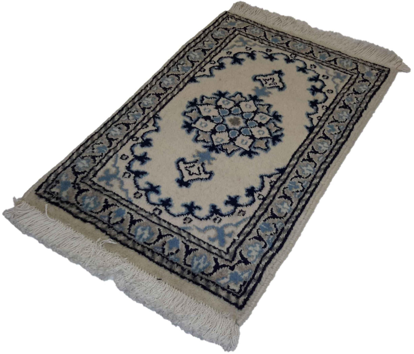 Canvello Hand Made Formal Medallion Silkroad Bidjar Rug - 1'0'' X 2'0'' - Canvello