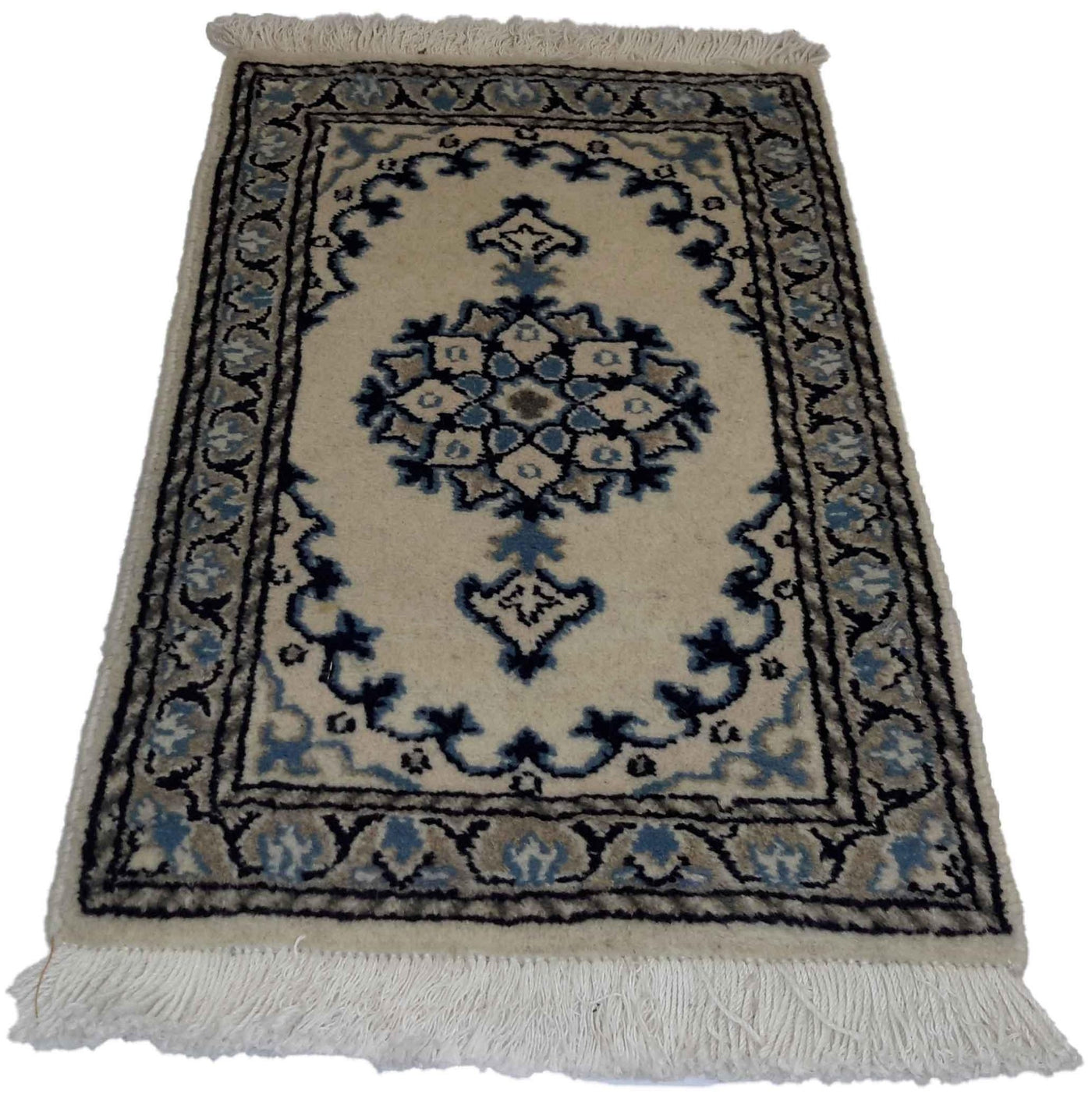 Canvello Hand Made Formal Medallion Silkroad Bidjar Rug - 1'0'' X 2'0'' - Canvello