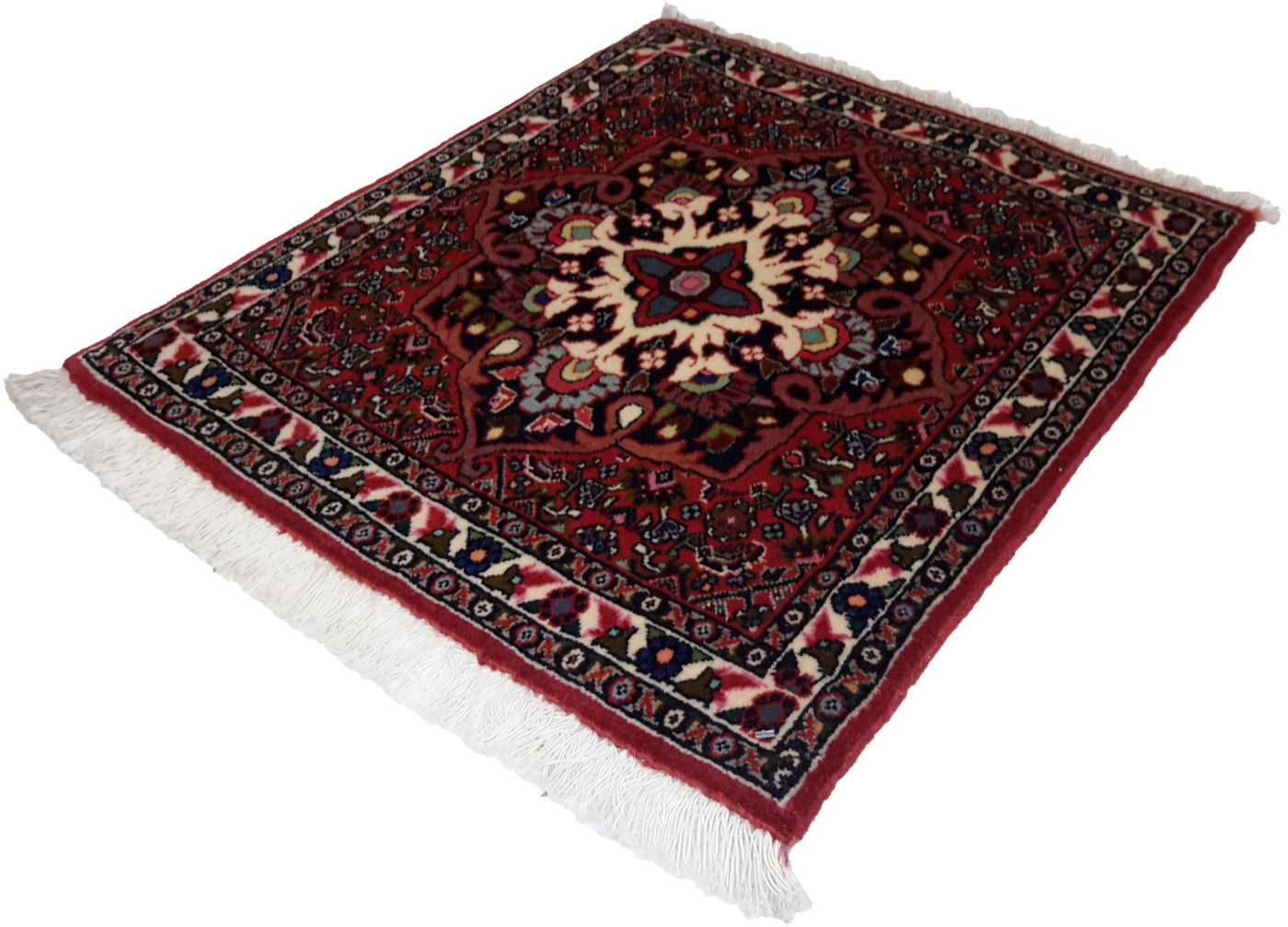 Canvello Hand Made Formal Medallion Silkroad Bidjar Rug - 1'1'' X 2'1'' - Canvello