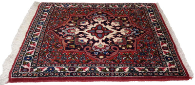 Canvello Hand Made Formal Medallion Silkroad Bidjar Rug - 1'1'' X 2'1'' - Canvello