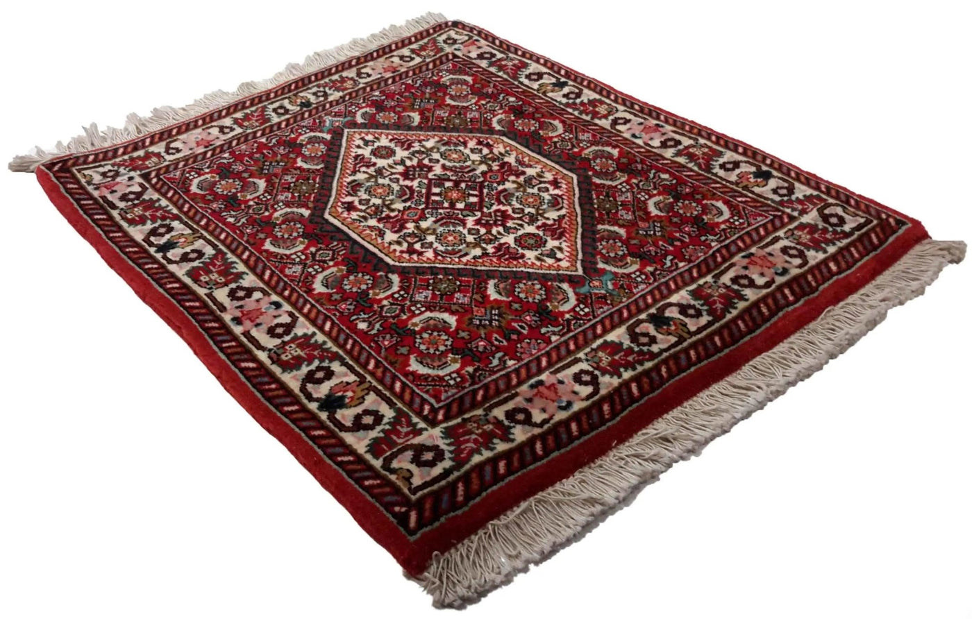 Canvello Hand Made Formal Medallion Silkroad Bidjar Rug - 1'10'' X 2'0'' - Canvello