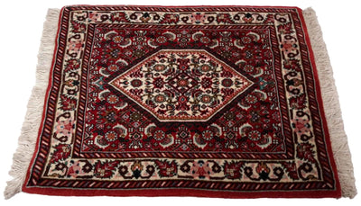 Canvello Hand Made Formal Medallion Silkroad Bidjar Rug - 1'10'' X 2'0'' - Canvello