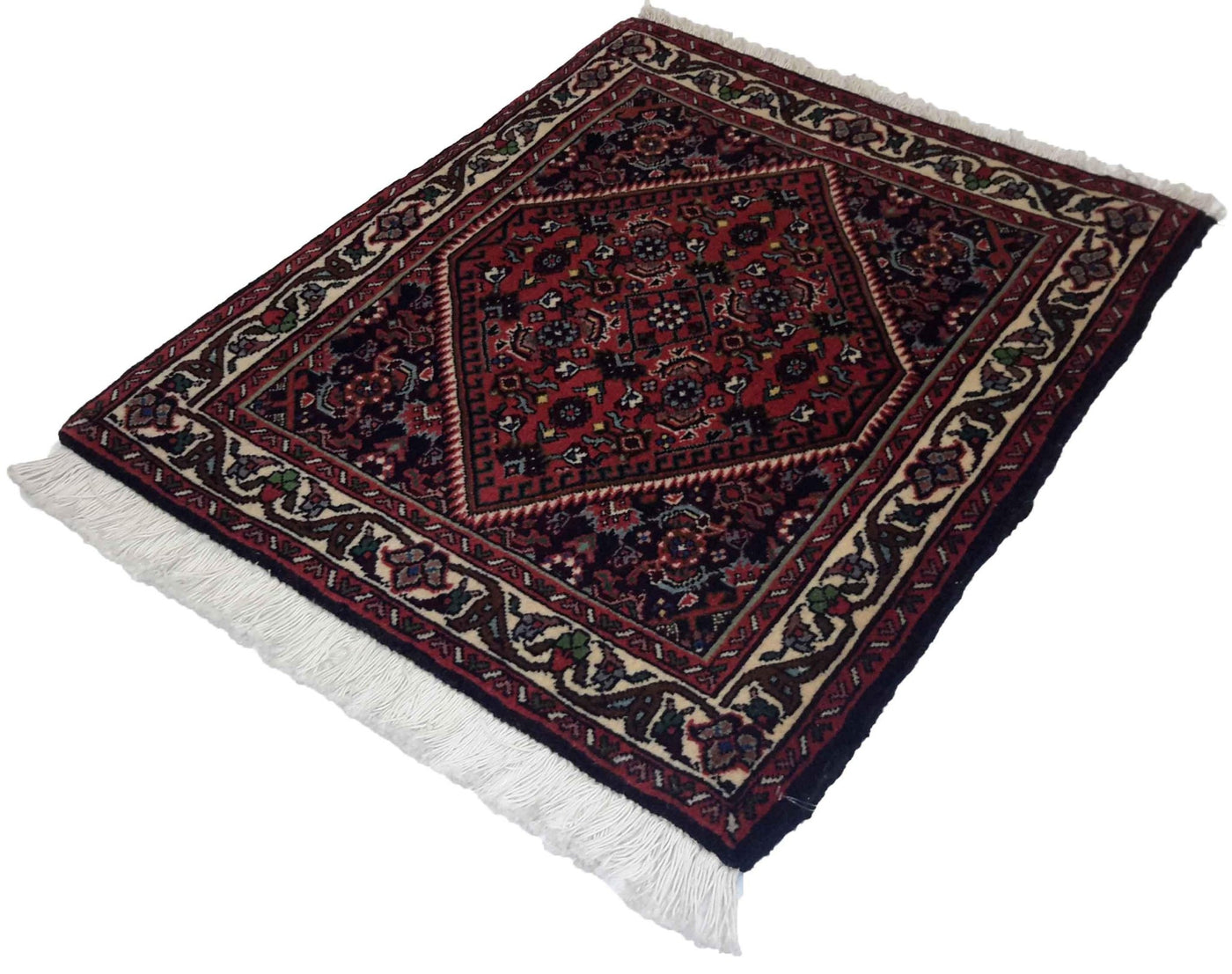 Canvello Hand Made Formal Medallion Silkroad Bidjar Rug - 1'10'' X 2'1'' - Canvello