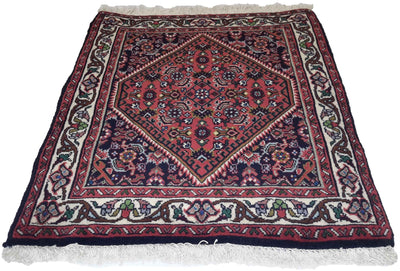 Canvello Hand Made Formal Medallion Silkroad Bidjar Rug - 1'10'' X 2'1'' - Canvello