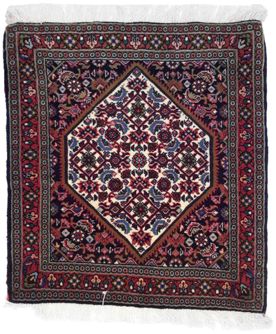 Canvello Hand Made Formal Medallion Silkroad Bidjar Rug - 1'10'' X 2'1'' - Canvello