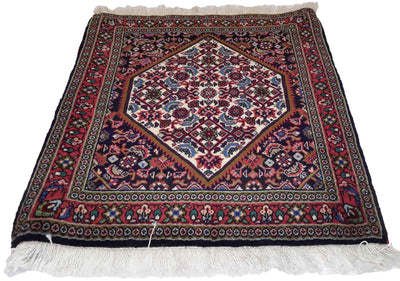 Canvello Hand Made Formal Medallion Silkroad Bidjar Rug - 1'10'' X 2'1'' - Canvello