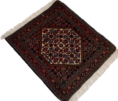 Canvello Hand Made Formal Medallion Silkroad Bidjar Rug - 1'10'' X 2'1'' - Canvello