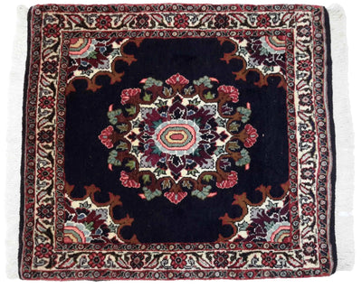 Canvello Hand Made Formal Medallion Silkroad Bidjar Rug - 1'10'' X 2'1'' - Canvello