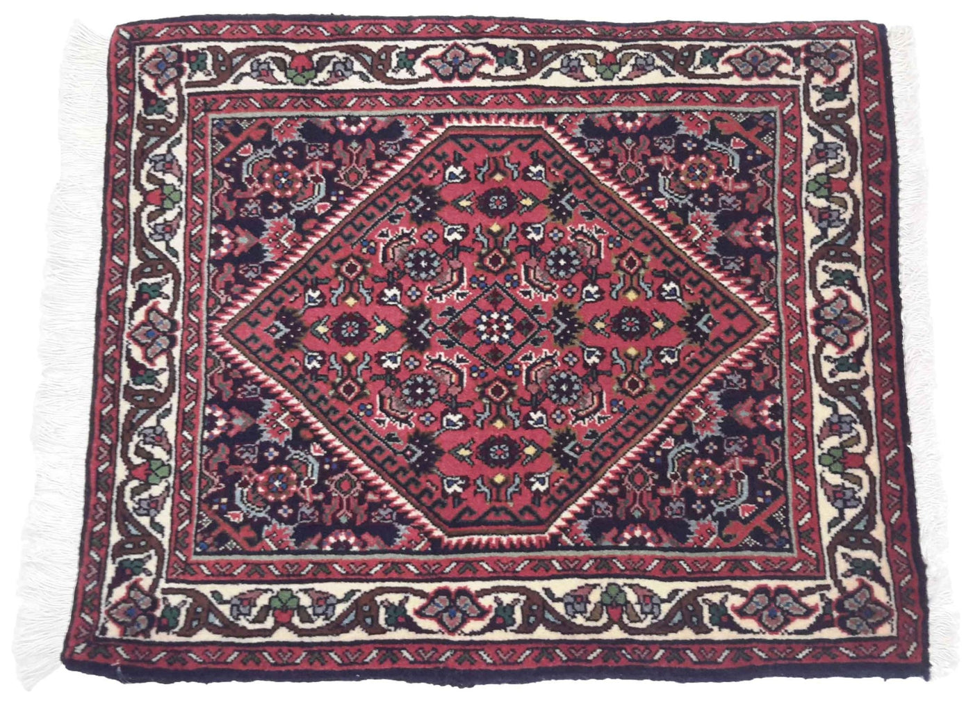 Canvello Hand Made Formal Medallion Silkroad Bidjar Rug - 1'10'' X 2'1'' - Canvello