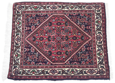 Canvello Hand Made Formal Medallion Silkroad Bidjar Rug - 1'10'' X 2'1'' - Canvello