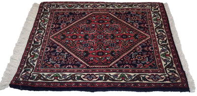 Canvello Hand Made Formal Medallion Silkroad Bidjar Rug - 1'10'' X 2'1'' - Canvello