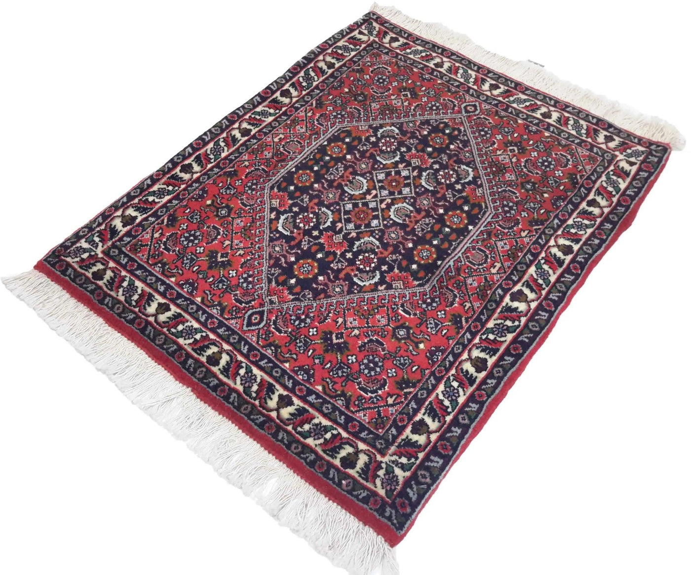 Canvello Hand Made Formal Medallion Silkroad Bidjar Rug - 1'10'' X 2'3'' - Canvello