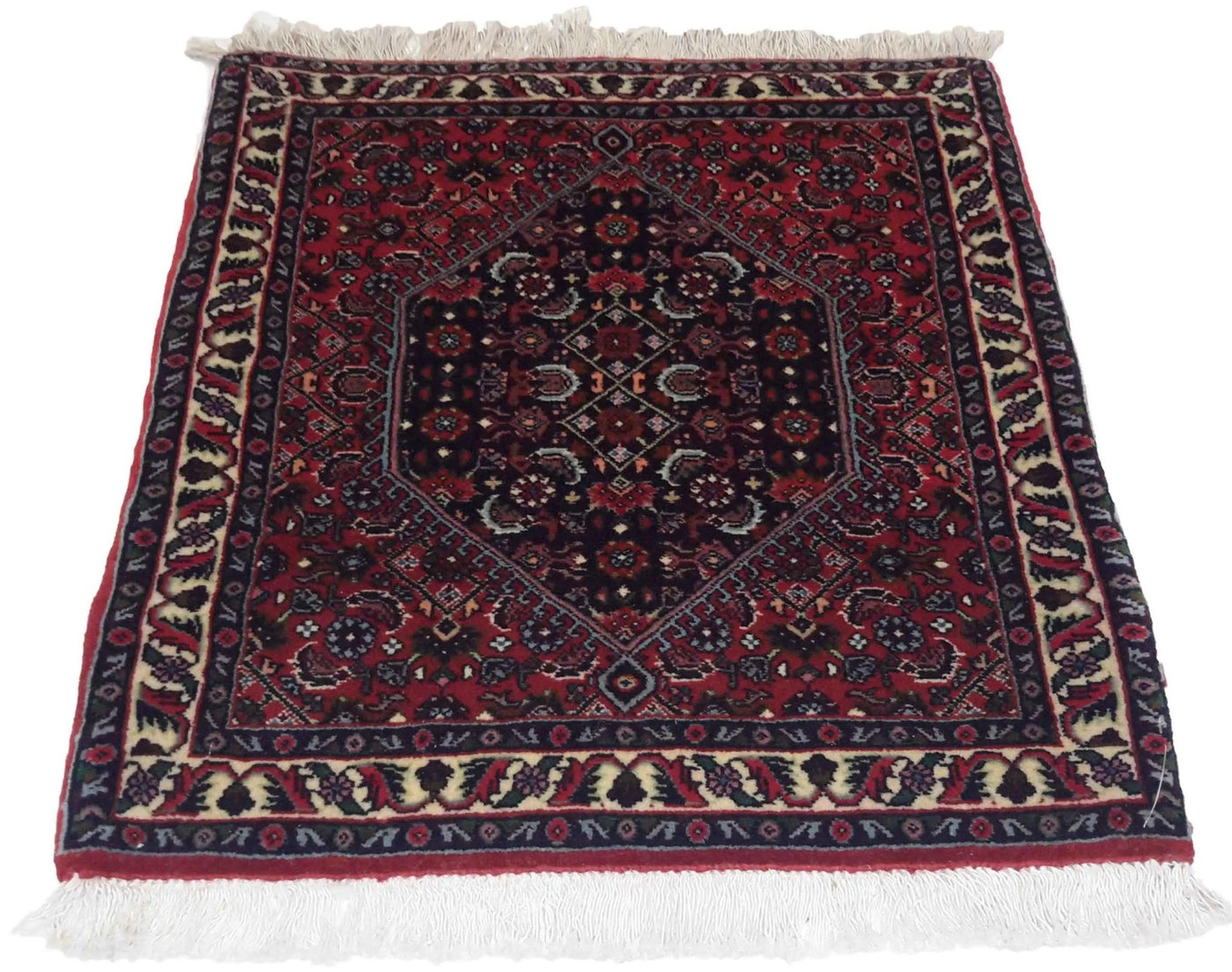 Canvello Hand Made Formal Medallion Silkroad Bidjar Rug - 1'10'' X 2'3'' - Canvello